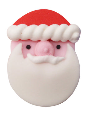 Father Christmas Santa Face Toppers - 5 Pack