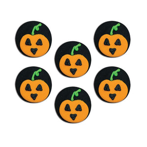 Halloween Cake Toppers Pumpkin Sugarcraft Toppers - 6pk
