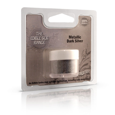Edible Silk - Metallic Dark Silver