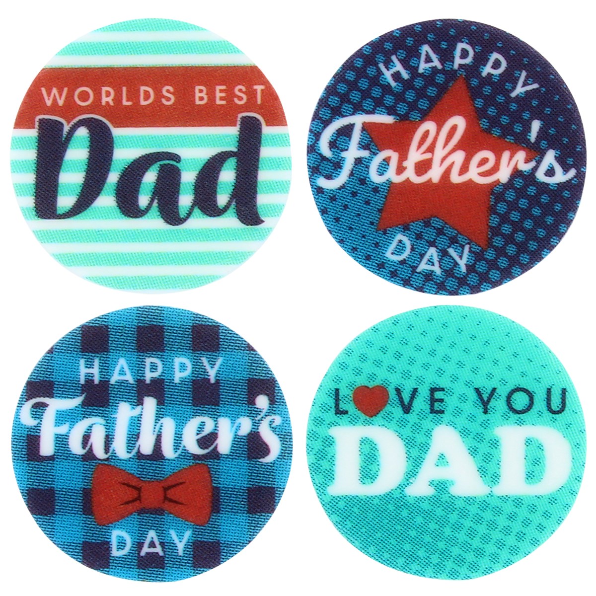 Stef Chef Father's Day Dad Cake Toppers - 24 Pack