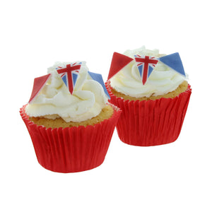Union Jack Edible Bunting  - 28  Pack - Stef Chef Cake Bling