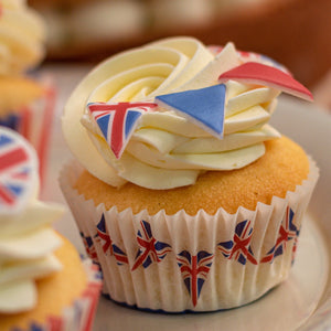 Union Jack Edible Bunting  - 28  Pack - Stef Chef Cake Bling