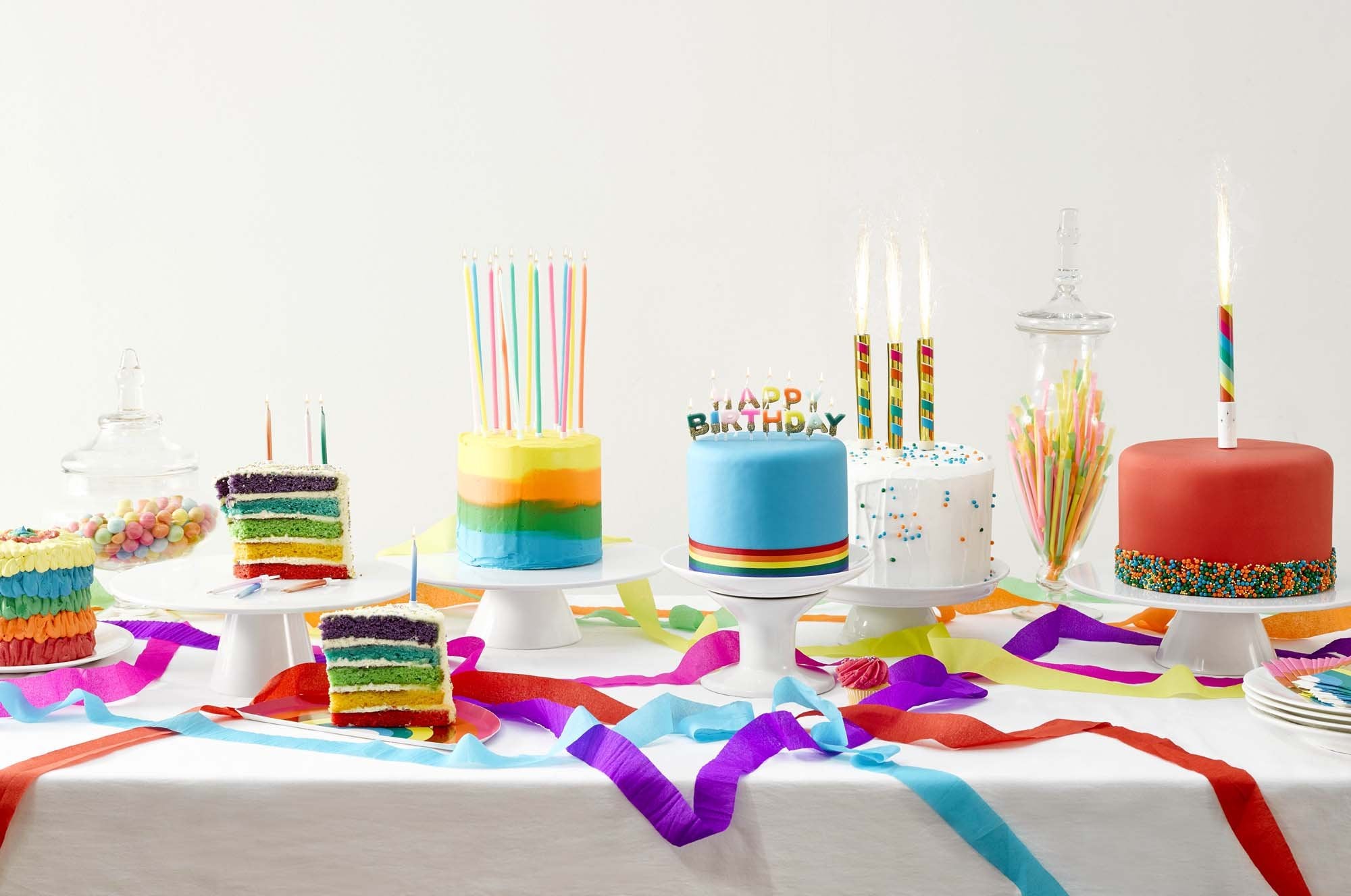 Birthday Brights Rainbow Happy Birthday Candles
