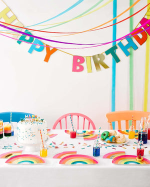 Birthday Brights Rainbow Happy Birthday Table Scatter