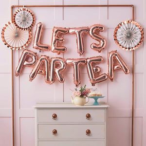 Lets Partea Afternoon Tea Party Balloon Bunting