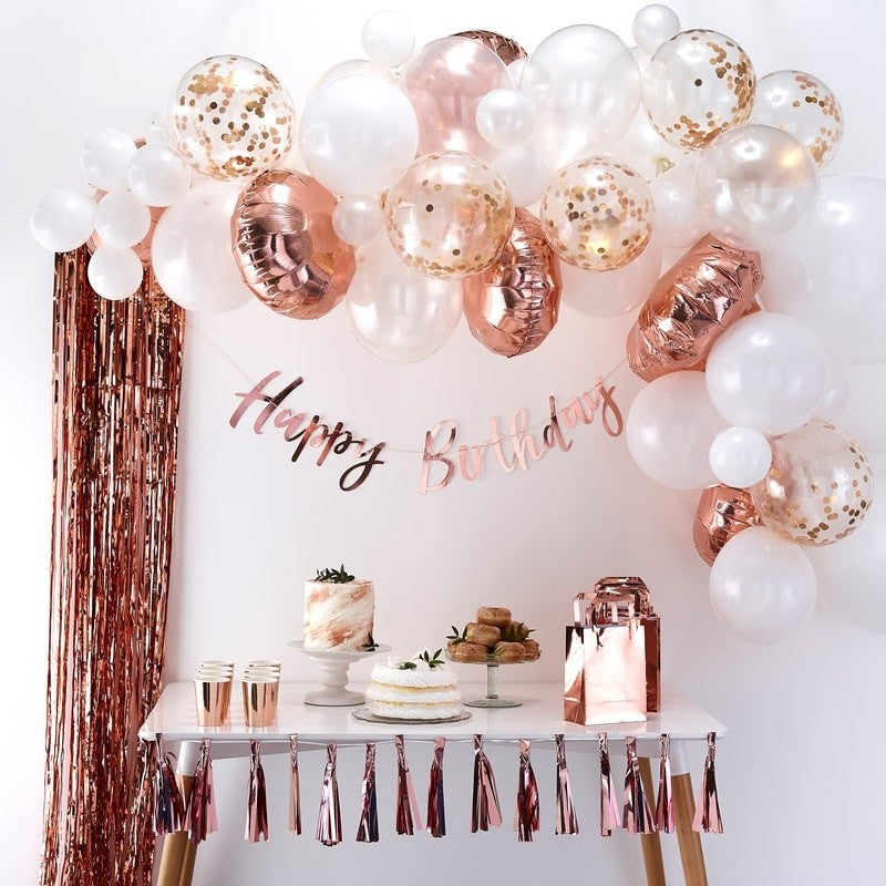 Rose Gold Balloon Arch Kit - Balloon Arches Range by Ginger Ray