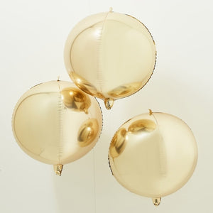 Gold Foil Orb Balloons - Balloon Arches Range by Ginger Ray