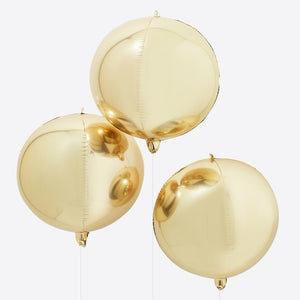 Gold Foil Orb Balloons - Balloon Arches Range by Ginger Ray