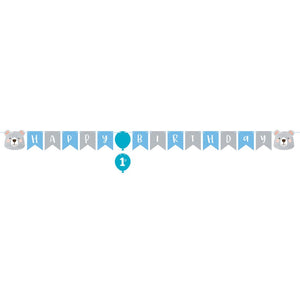 Birthday Bear Banner with Stickers