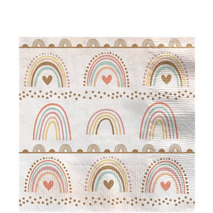 Boho Rainbow Birthday Party Deluxe Tableware Pack - For 8 Guests