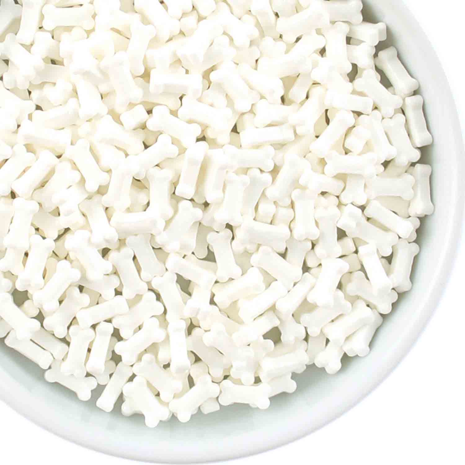 White Bone Shaped Cake Sprinkles - 50g