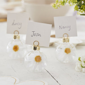 Glass Daisy Bauble Easter Name Place Card Holders - Daisy Crazy - Ginger Ray