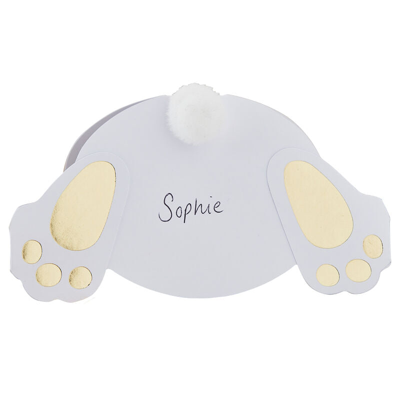 Bunny Pom Pom Bum Easter Name Place Cards - Daisy Crazy - Ginger Ray
