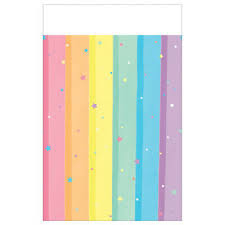 Plastic Party Tablecover 137 x 243 cm : Magical Rainbow by Amscan