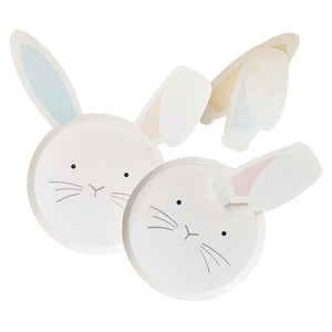 Pastel Easter Bunny Paper Plates With Interchangeable Ears
