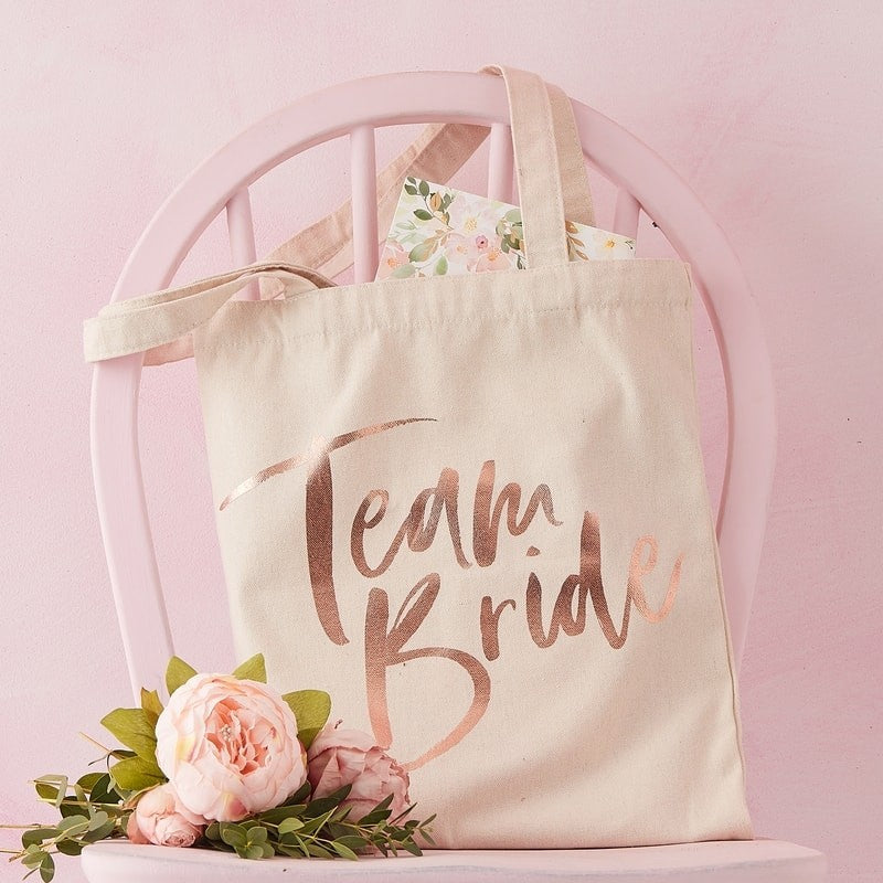 Team Bride Printed Tote Bag - Floral Hen Range by Ginger Ray