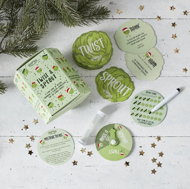 Twist and Sprout Christmas Family Party Game - Ginger Games - Ginger Ray