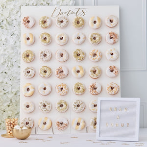 Large Donut Wall - Gold Wedding Range by Ginger Ray