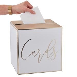 Card Holder Wedding Post Box - Gold Wedding Range by Ginger Ray