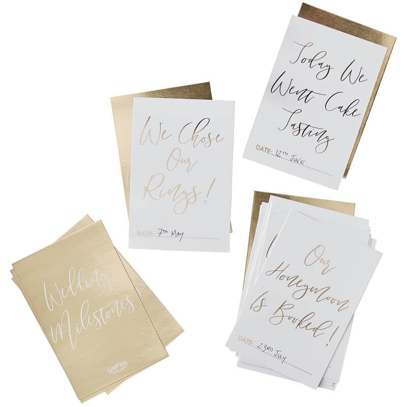 Gold Wedding Milestone Cards - Gold Wedding Range by Ginger Ray