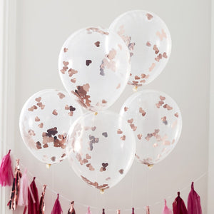Rose Gold Foiled Confetti Balloons - Hey Good Looking - Ginger Ray