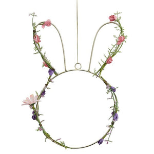 CONTEMPORARY EASTER BUNNY WREATH WITH FOLIAGE  - GINGER RAY