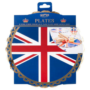 Union Jack Coronation Party Paper Plates