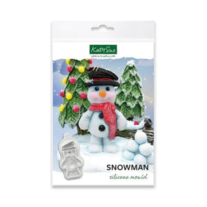 Snowman Silicone Mould for Cake Decorating, Crafts, Cupcakes, Sugarcraft, Candies, Chocolate, Card Making and Clay, Food Safe Approved, Made in The UK
