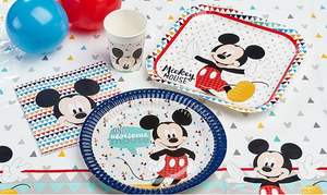 Disney Awesome Mickey Mouse Party Square Paper Plates