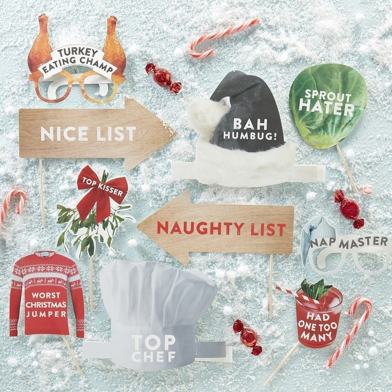 Christmas Photo Booth Kit - Novelty Christmas