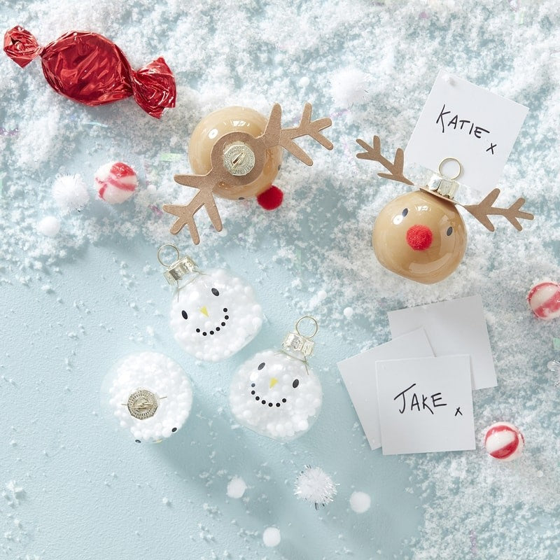Reindeer & Snowman Place Card Holders - Novelty Christmas