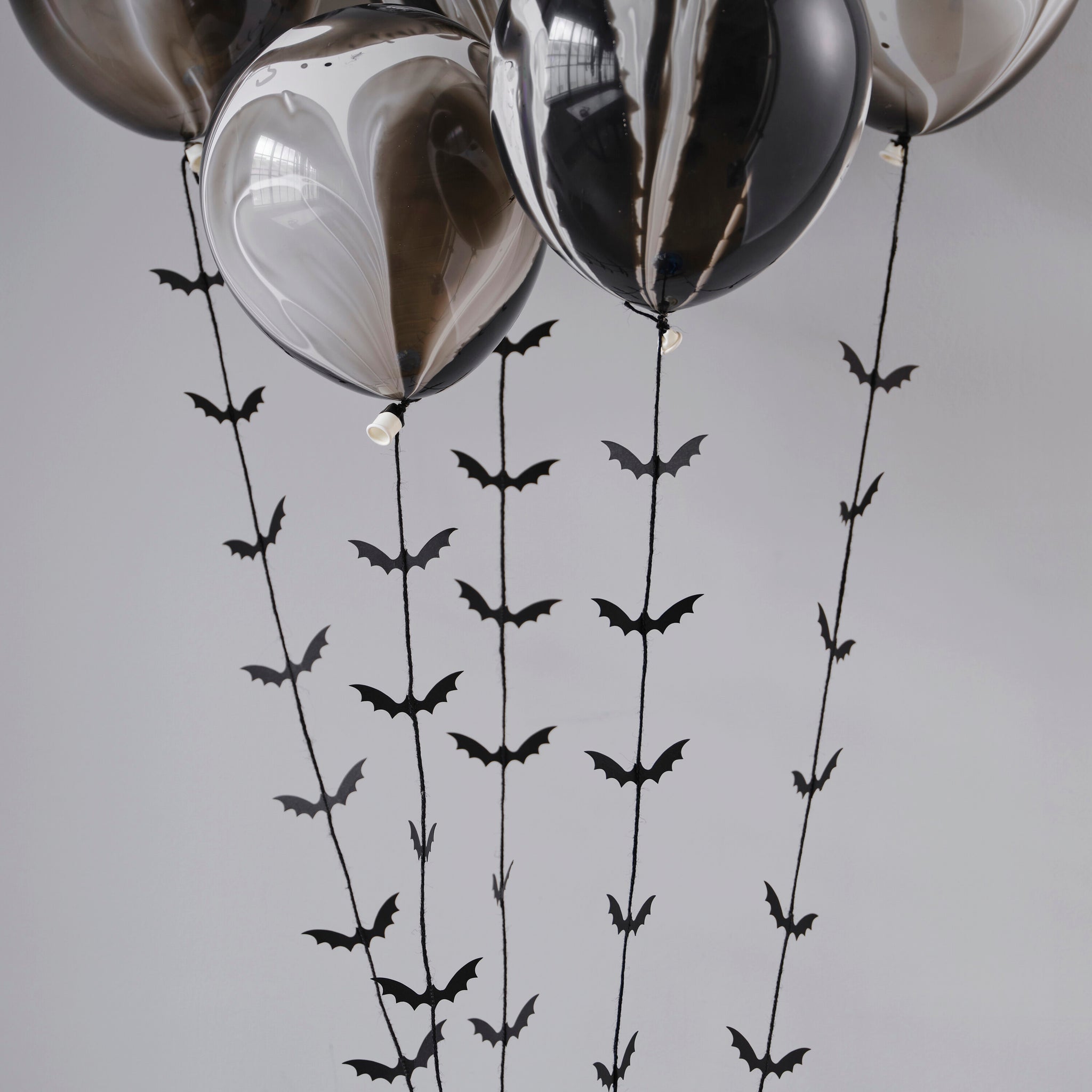 Black Bat Halloween Balloon Tails