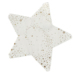 Star Shaped Gold Foiled Paper Napkins - Pop The Bubbly - Ginger Ray