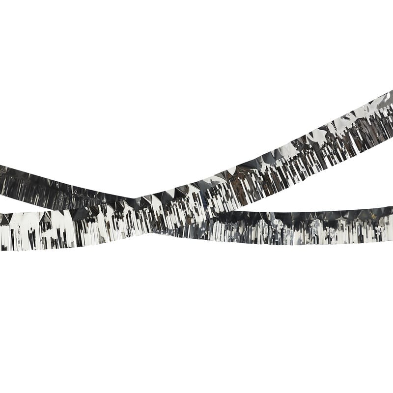 Silver Foiled Fringe Garland Decoration - Pop The Bubbly - Ginger Ray
