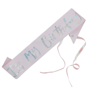 It's My Birthday Sash - Pastel Party Range by Ginger Ray