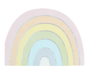 Pastel & Iridescent Rainbow Paper Napkins - Pastel Party Range by Ginger Ray