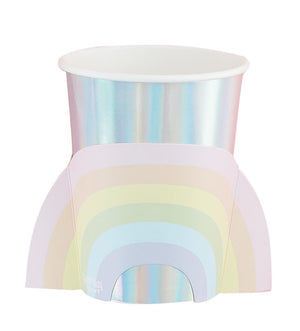 Rainbow & Iridescent Paper Cups - Pastel Party Range by Ginger Ray
