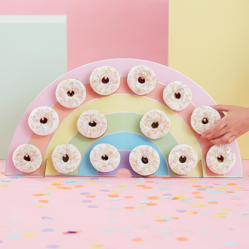 Rainbow Donut Wall Holder - Pastel Party Range by Ginger Ray