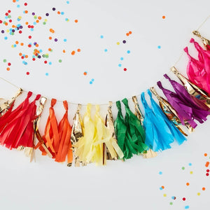 Multi Coloured Tassel Garland - Over the Rainbow Range by Ginger Ray