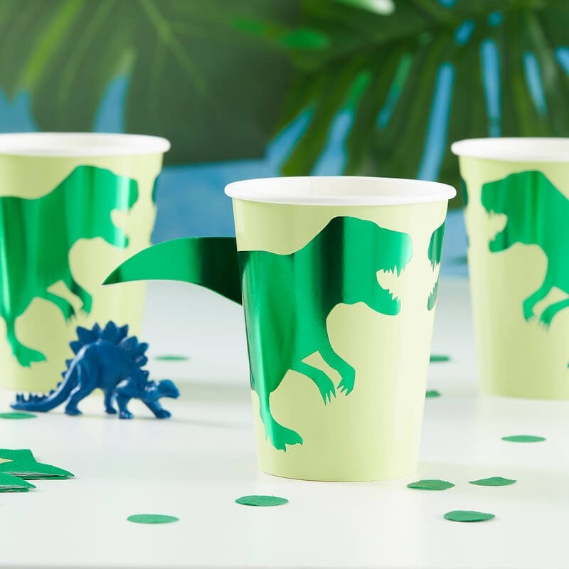 Dinosaur Paper Party Cups - Roarsome Range by Ginger Ray