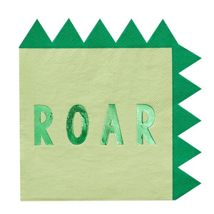 Dinosaur Shaped Paper Party Napkins - Roarsome Range by Ginger Ray