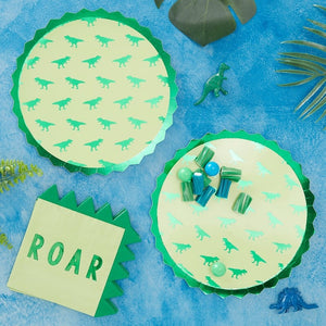 Dinosaur Paper Party Plates - Roarsome Range by Ginger Ray
