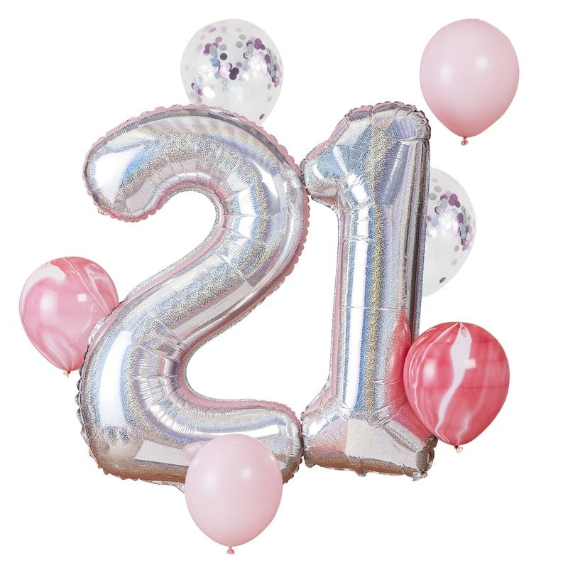21st Birthday Balloon Bundle - Stargazer - Ginger Ray