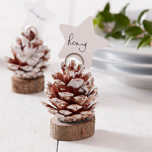 Pine Cone Christmas Place Cards Holders