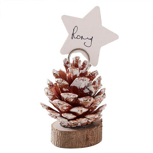 Pine Cone Christmas Place Cards Holders