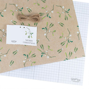 Christmas Wrapping Paper With Twine and Tag - Ginger Ray