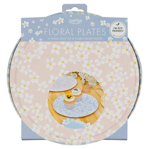 Hello Spring Floral Paper Plates