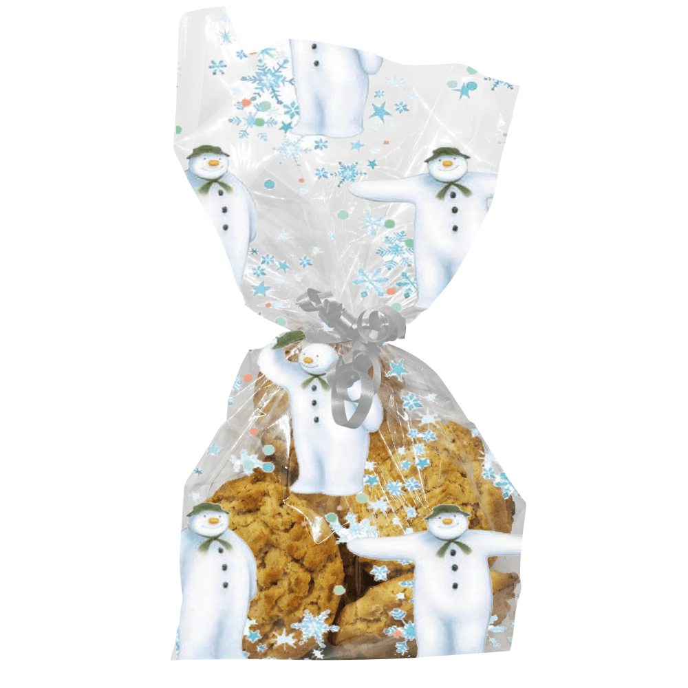 The Snowman Pattern Cello Bags with Twist Tags