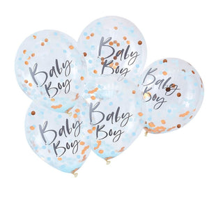 Blue Baby Boy Confetti Balloons - Twinkle Twinkle Range by Ginger Ray