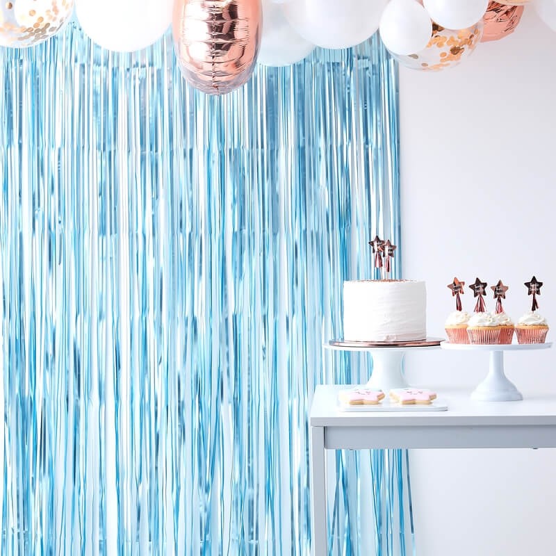 Matte Blue Curtain Backdrop - Twinkle Twinkle Range by Ginger Ray